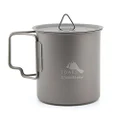 TOAKS Titanium Camping Cup 450ml (CUP-450 with Lid)