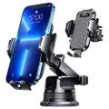 VANMASS [Pro Version] Universal Car Phone Mount [Super Suction Cup] Dashboard Phone Holder Stand, Handsfree Windshield Dash Vent Phone Holder Car, Compatible for iPhone 14 13 12 Samsung LG & Truck