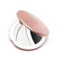 Fancii Compact Makeup Mirror with Natural LED Lights, 1x/10x Magnification - Daylight LED, Portable Pocket Illuminated Mirror for Handbags and Travel, Rose Gold (Lumi Mini)