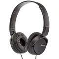 Sony MDR-ZX110AP Foldable EXTRA BASS™ Wired Over-Ear Headphones, In-line Remote and Mic, 30mm Dynamic Driver, One Size - Black