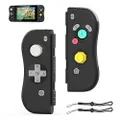 Joy Con Controller for Switch, Switch Wireless Controller Joypads Supports Screenshot and Dual Vibration Motors, L/R Joy Pad with USB Charging Cable and Wrist Strap (Black)