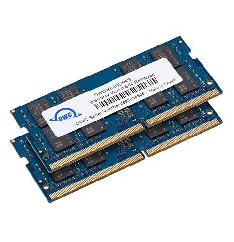 OWC 32.0Gb (2 X 16Gb) 2666Mhz Ddr4 Pc4-21300 So-Dimm 260 Pin Memory Upgrade, (2666Ddr4S32P), For 2018 Mac Mini (Macmini18,1), 2019 27 Inch Imac (Imac19,1) And Pc Laptops
