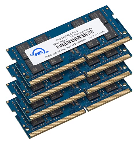 OWC 64GB (4 x 16GB) 2666MHz DDR4 PC4-21300 SO-DIMM 260 Pin Memory Upgrade, (OWC2666DDR4S64S), for 2019 27 inch iMac (iMac19,1) and PC laptops