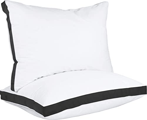 Utopia Bedding Bed Pillows for Sleeping King Size (Black), Set of 2, Cooling Hotel Quality, Gusseted Pillow for Back, Stomach or Side Sleepers