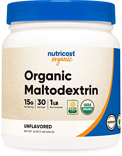 Nutricost Organic Maltodextrin Powder 1lb - Gluten Free, Non-GMO