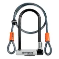 Kryptonite Kryptolok Standard 12.7mm U-Lock Bicycle Lock with FlexFrame-U Bracket & KryptoFlex 410 10mm Looped Bike Security Cable