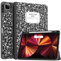 Soke New iPad Pro 11 Case 2022/2021/2020 with Pencil Holder - [Full Body Protection + 2nd Gen Apple Pencil Charging + Auto Wake/Sleep], Soft TPU Back Cover for 2022 iPad Pro 11 inch(Book Black)