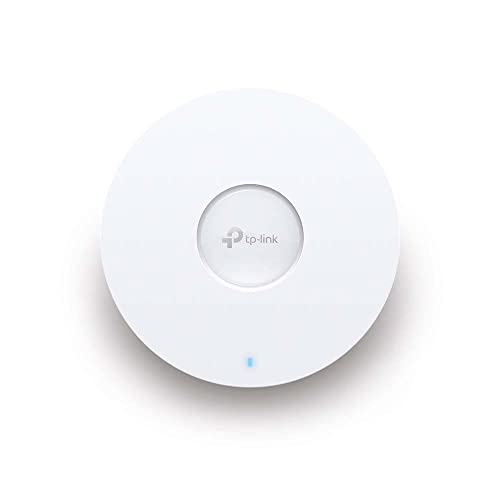 TP-Link EAP610 Ultra-Slim Wireless Access Point for Business | Omada True Wi-Fi 6 AX1800 | DC Adapter Included | Mesh, Seamless Roaming, WPA3, MU-MIMO | Remote & App Control | PoE+ Powered