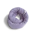 Huzi Infinity Pillow - Home Travel Soft Neck Scarf Support Sleep, Purple, 12 x 18