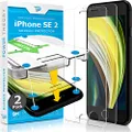 Power Theory iPhone SE 2020 Glass Screen Protector [2-Pack] with Easy Install Kit [Premium Tempered Glass for SE 2]
