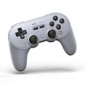 8Bitdo Pro 2 Bluetooth Controller for Switch, PC, macOS, Android, Steam & Raspberry Pi (Gray Edition) - Nintendo Switch