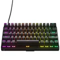 SteelSeries Apex Pro Mini Mechanical Gaming Keyboard – World’s Fastest Keyboard – Adjustable Actuation – Compact 60% Form Factor – RGB – PBT Keycaps – USB-C, black (black 19-3911tcx) (64820)