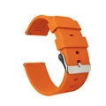 BARTON WATCH BANDS - Soft Silicone Quick Release Straps - Choose Color & Width - 16mm, 18mm, 20mm, 22mm, 24mm - Silky Soft Rubber Watch Bands, Pumpkin, 22mm, Traditional