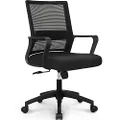 NEO CHAIR Office Chair Ergonomic Desk Chair Mid Back Mesh with Lumbar Support Comfortable Cushion Swivel Adjustable Height Armrest Gaming/Computer Chairs for Home Office Desk (Black)