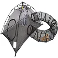 Outdoor Cat Enclosures Cat Tent Outdoor Pop Up Pet Playpen with One Cat Tunnels Portable Cat Playhouse (Play Tents for Cats and Small Animals) - Outside Habitat (Patent Pending)