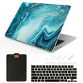 SanMuFly Compatible with MacBook Air 13.6 inch Case 2022 Release Model: A2681 M2 Chip, Printed Pattern Plastic Matte Hard Shell & Laptop Sleeve & Keyboard Cover for Mac Air 13.6, Marble 11