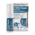 BetterYou Vitamin D3 Spray Liquid Immune Support Supplement, 1000 IU Strength, 0.50 Fl Ounce (100 Sprays), Peppermint