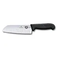Victorinox 5.2523.17 Fibrox Pro Santoku Knife for General-Purpose Slicing, Dicing, Mincing, and Everything In Between Fluted Edge Blade in Black, 6.7 inches
