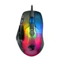 Roccat Kone XP - Gaming Mouse with 3D Lighting and 19,000 DPI Optical Sensor, 4D Krystal Wheel, Multi-Button Design and AIMO RGB Lighting, Black