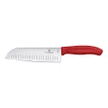 Victorinox 6.8521.17G Swiss Classic Santoku Carving Knife, 6.7 inches, Red