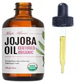 (2oz (60ml)) - Jojoba Oil, USDA Certified Organic, 100% Pure, Cold Pressed, Unrefined. Revitalises Hair & Gives Skin a Radiant Youthful Look. Effective Treatment for Face, Lips, Cuticles, Stretch M...