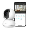 TP-Link Tapo 2K Pan Tilt Security Camera for Baby Monitor, Dog Camera w/Motion Detection, 2-Way Audio Siren, Cloud &SD Card Storage (Up to 256 GB), Works with Alexa & Google Home, white (Tapo TC71)