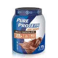 Pure Protein Powder, Whey High Protein, Low Sugar, Gluten Free, Rich Chocolate, 1.75 lbs