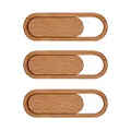 C-Slide Family Pack Wooden Webcam Cover Slide | Sliding Laptop Camera Blocker | 1.24” x 0.45” by 0.6 mm Thin | Camera Blocker for Computers, Tablets, Echos | Make Security a Priority | Cherry