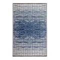 Fab Habitat Outdoor Rug - Waterproof, Fade Resistant, Crease-Free - Premium Recycled Plastic - Distressed Abstract Stripes - Patio, Deck, Porch, Balcony, Laundry Room - Brooklyn - Blue - 4 x 6 ft