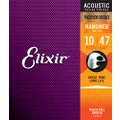 Elixir Strings Phosphor Bronze Acoustic Guitar Strings w NANOWEB Coating, Extra Light (.010-.047)