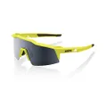 100% Speedcraft SL Sport Performance Sunglasses - Sport and Cycling Eyewear (SOFT TACT BANANA - Black Mirror Lens)