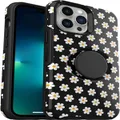 OtterBox iPhone 13 Pro Otter + Pop Symmetry Series Case - DAISY (Graphic), integrated PopSockets PopGrip, slim, pocket-friendly, raised edges protect camera & screen