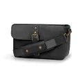 MegaGear MG1524 Leather Camera Messenger Bag for Mirrorless, Instant and DSLR Cameras - Black, Compact