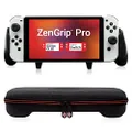 Satisfye – ZenGrip Pro Slim Bundle, Accessories Compatible with Nintendo Switch - The Bundle includes: Grip, Slim Case. BONUS: 2 Thumbsticks