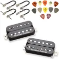 Seymour Duncan Pearly Gates Humbucker Set - Bundled with 4 MXR Patch Cables and Dunlop Pick Pack (Black)