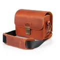 MegaGear Pebble MG1725 Genuine Leather Camera Messenger Bag for Mirrorless, Instant and DSLR Cameras - Camel