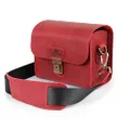 MegaGear Pebble MG1722 Genuine Leather Camera Messenger Bag for Mirrorless, Instant and DSLR Cameras - Maroon