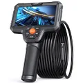DEPSTECH Dual Lens Inspection Camera, Endoscope with 5" IPS LCD Screen, 7.9 mm HD Borescope, Sewer Camera with LED Flashlight, 32 GB, 5000 mAh Battery, Carrying Case, Detachable Snake Camera-16.5ft