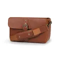 MegaGear MG1525 Leather Camera Messenger Bag for Mirrorless, Instant and DSLR Cameras - Light Brown, Compact,LightBrown