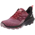 Salomon Women's Outpulse Gore-tex Hiking Shoes Trail Running, Tulipwood/Black/Poppy Red, 7.5