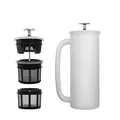 ESPRO - P7 French Press - Double Walled Stainless Steel Insulated Coffee and Tea Maker with Micro-Filter - Keep Drinks Hotter for Longer, Perfect for Home (Matte White, 32 Oz)