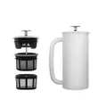 ESPRO P7 French Press - Double Walled Stainless Steel Insulated Coffee and Tea Maker, 32 Ounce, Matte White