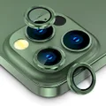 CloudValley Camera Lens Protector Designed for iPhone 13 Pro/13 Pro Max, Tempered Glass Film, Aluminum Alloy Lens Protective Cover, Alpine Green