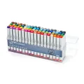 Copic Marker C72A Classic 72 Color Marker Sketch Set; Preferred for Architectural Design, Product Rendering, and Other Forms of Industrial Design; Packaged in a Clear Plastic Case,CMCL33ST0A