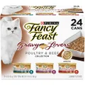 Fancy Feast Wet Cat Food, Gravy Lovers, Poultry & Beef Variety Pack, 3-Ounce Can, Pack of 24