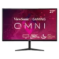 ViewSonic OMNI VX2718-2KPC-MHD 27 Inch Curved 1440p 1ms 165Hz Gaming Monitor with Adaptive Sync, Eye Care, HDMI and Display Port - Local Unit, Black
