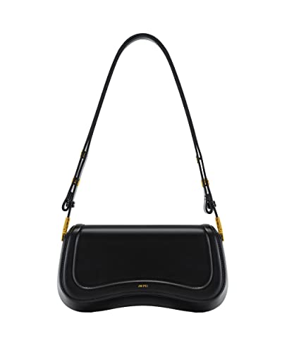 JW PEI Joy Shoulder Bag Women Small Purse Vegan Leather Trendy Handbags Teen girls Crossbody Bags 90s, Black