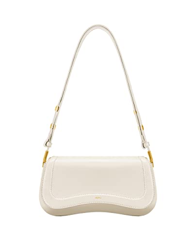 JW PEI Joy Shoulder Bag Women Small Purse Vegan Leather Trendy Handbags Teen girls Crossbody Bags 90s, White