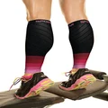 Compression Calf Sleeves Men & Women - Shin Splint Compression Sleeve 20-30mmhg, Best Footless Compression Socks for Calf Pain, Running, Nurses, Pregnancy, Post-Surgery Relief (1 Pair BLK-PNK L/XL)