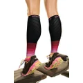 Compression Calf Sleeves Men & Women - Shin Splint Compression Sleeve 20-30mmhg, Best Footless Compression Socks for Calf Pain, Running, Nurses, Pregnancy, Post-Surgery Relief (1 Pair BLK-PNK L/XL)
